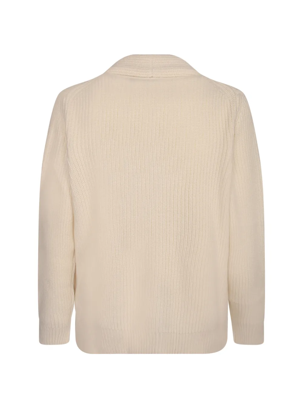 Dell'oglio ribbed shawl-collar cardigan Wit