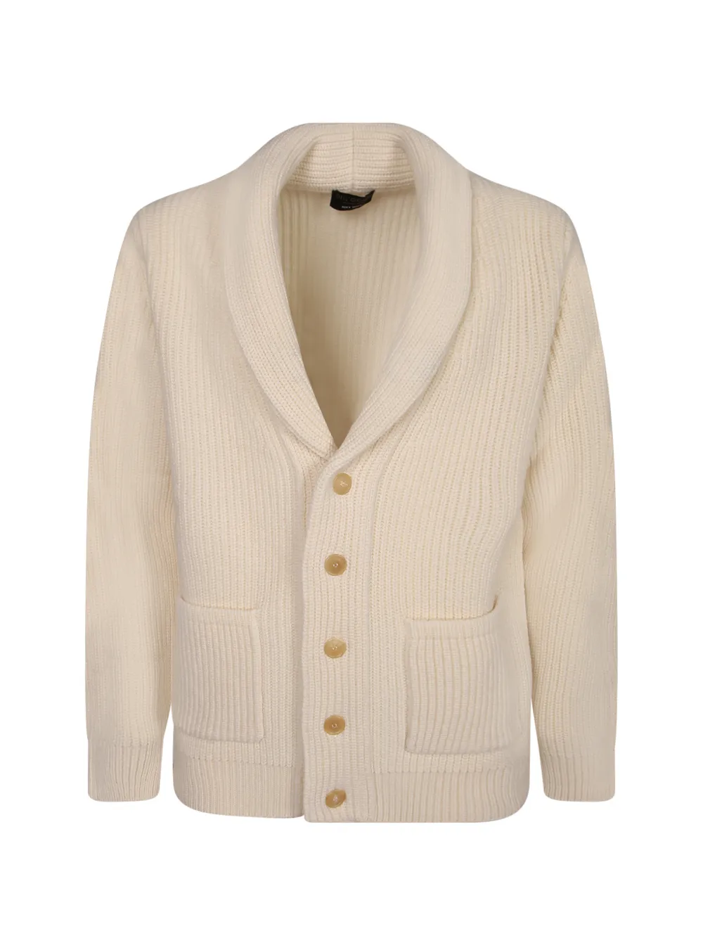 Dell'oglio ribbed shawl-collar cardigan - Bianco