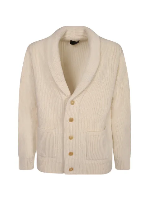 Dell'oglio ribbed shawl-collar cardigan
