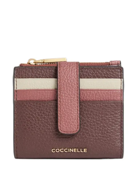 Coccinelle Metallic colour-block leather wallet