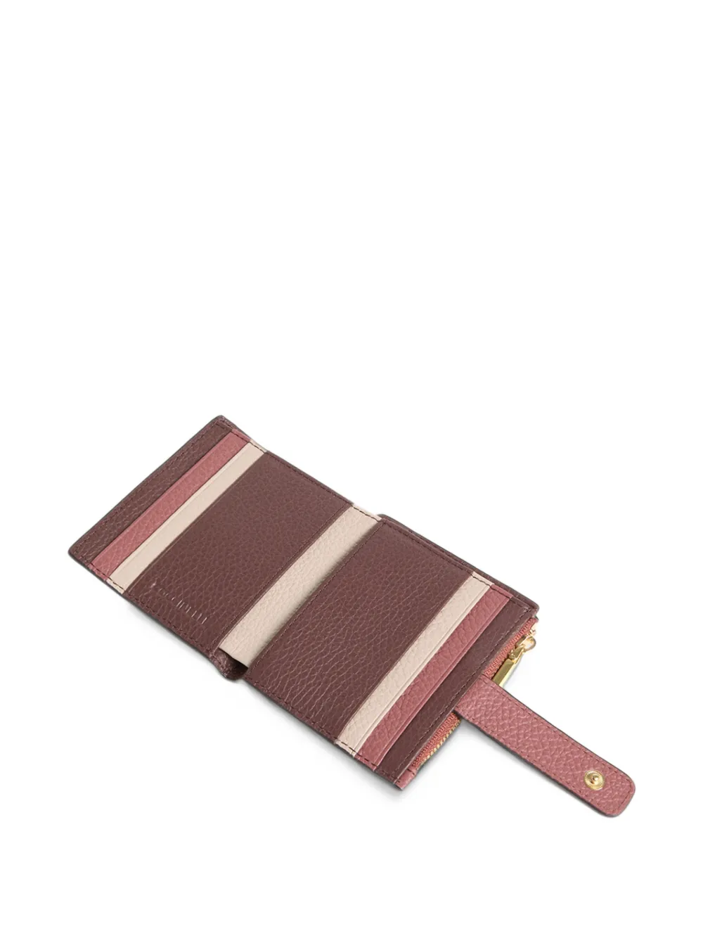 Coccinelle medium Metallic colour-block leather wallet Roze