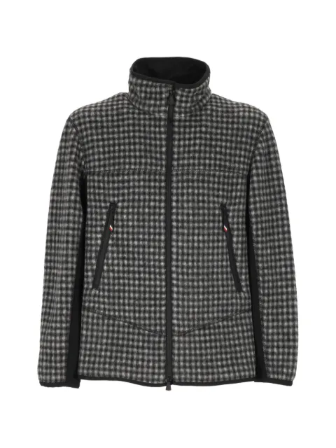 Moncler Grenoble Vichy checked zip-up ski sweatshirt
