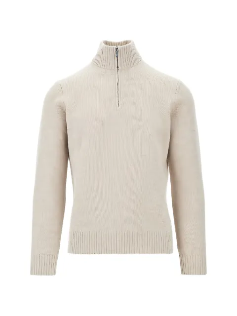 the M.. half-zip ribbed-knit sweater