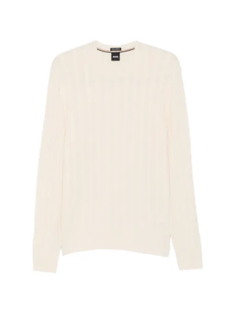 BOSS cable-knit sweater