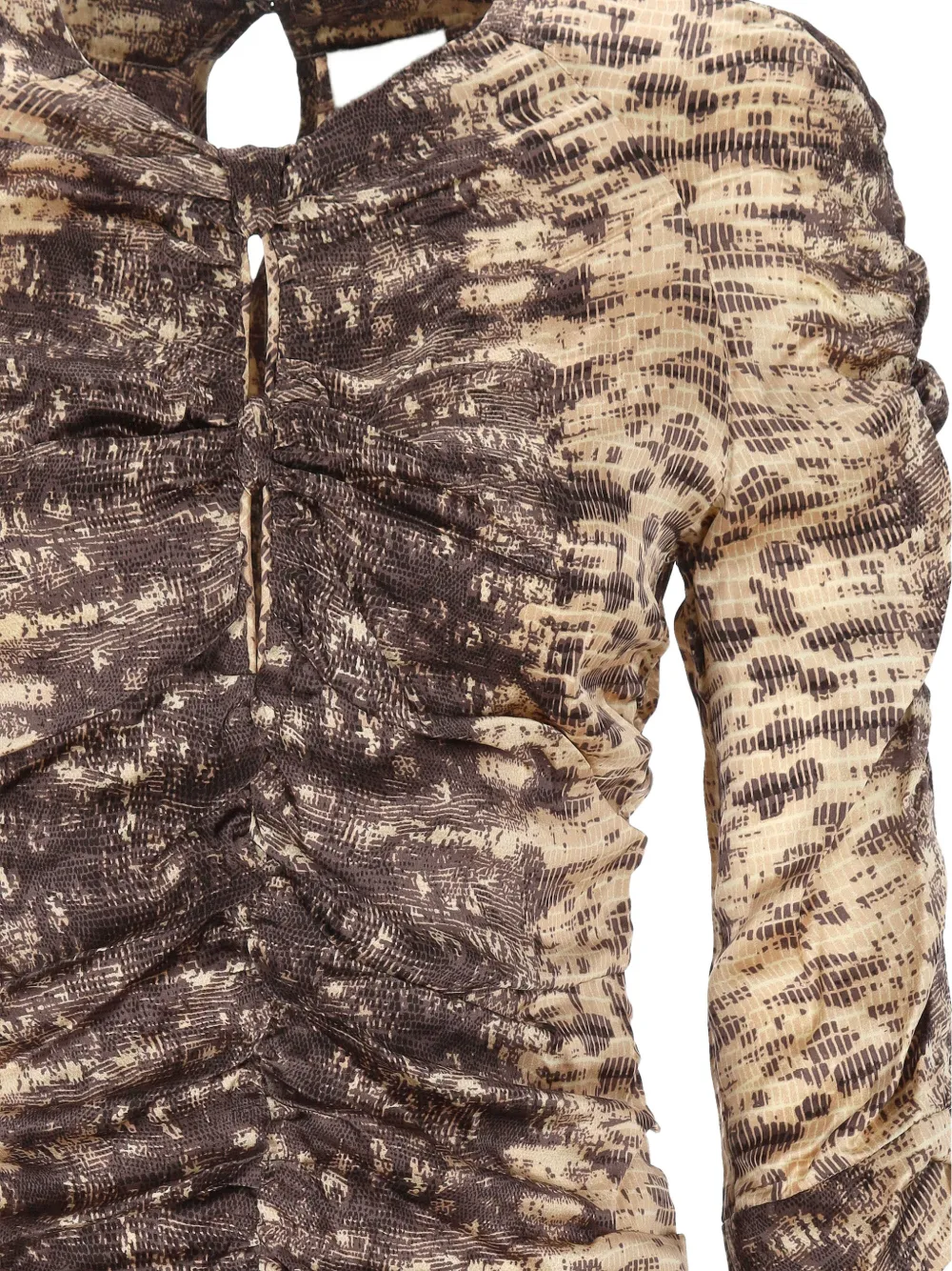 ISABEL MARANT ruched snakeskin-print top Bruin