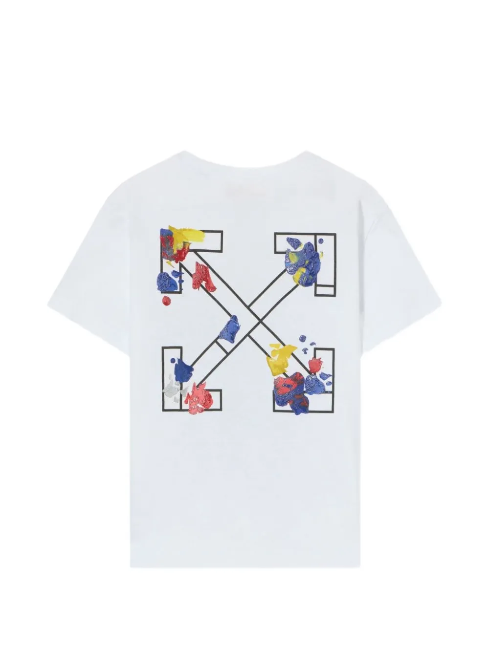 Off-White Kids Katoenen T-shirt met logoprint Wit
