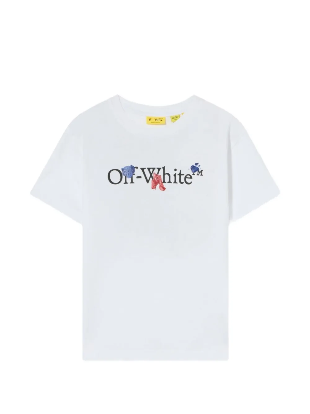 Off-White Kids logo-print cotton T-shirt - Bianco