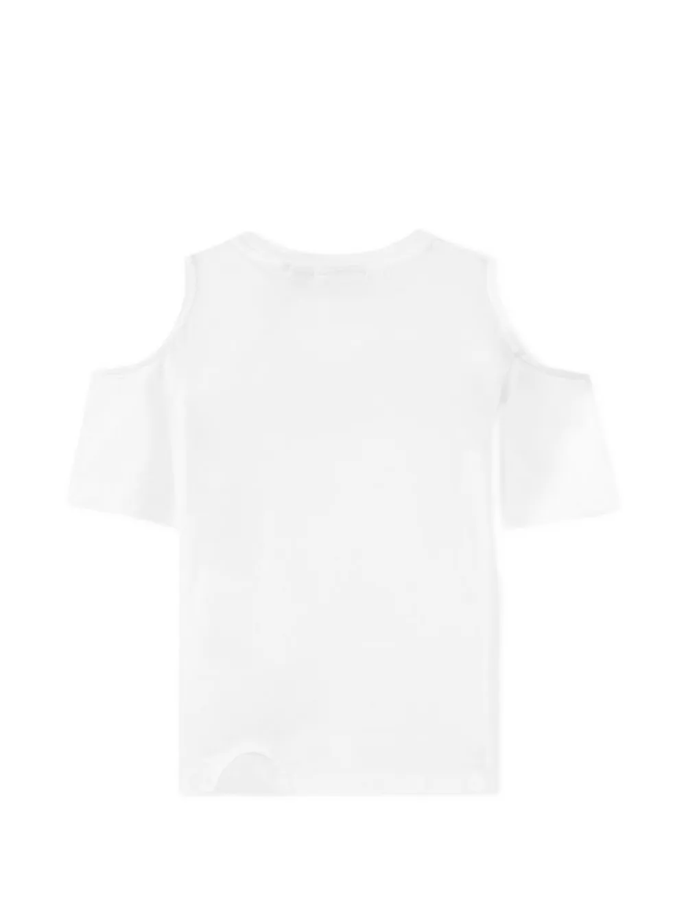 Off-White Kids Cold-shoulder T-shirt met uitgesneden details Wit