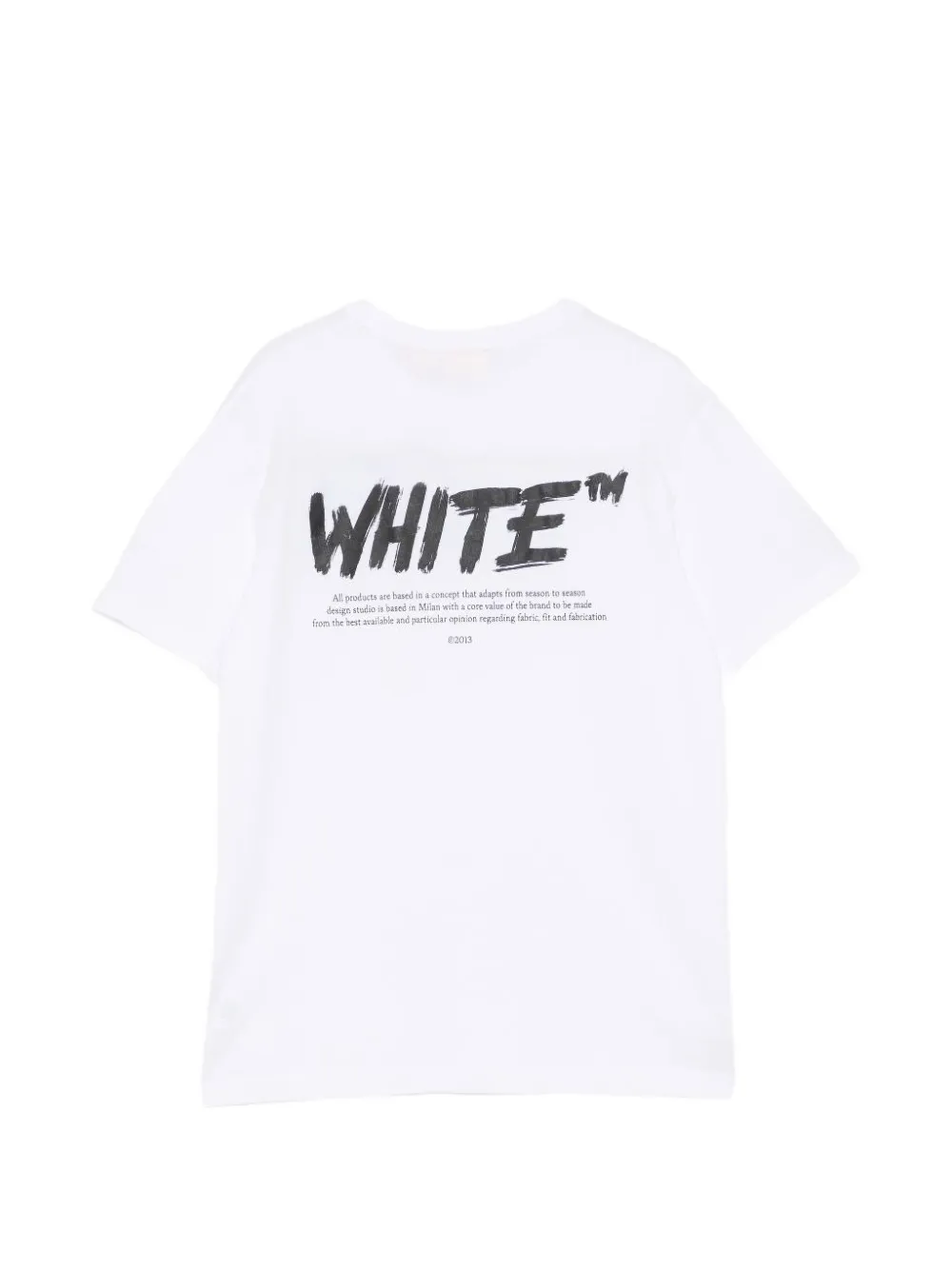 Off-White Kids logo-print cotton T-shirt Wit