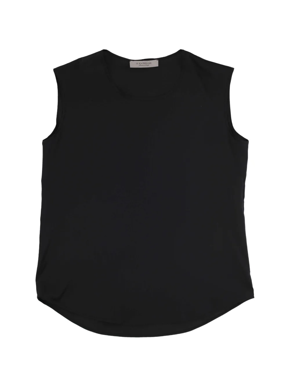 D.Exterior scoop-neck curved-hem tank top - Noir D.Exterior scoop-neck curved-hem tank top - Noir
