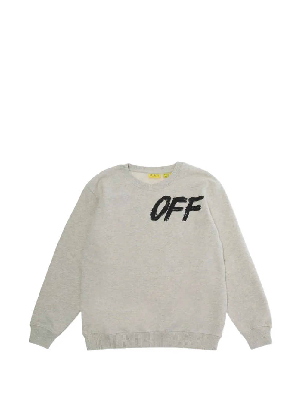 Off-White Kids logo-print cotton sweatshirt Grijs