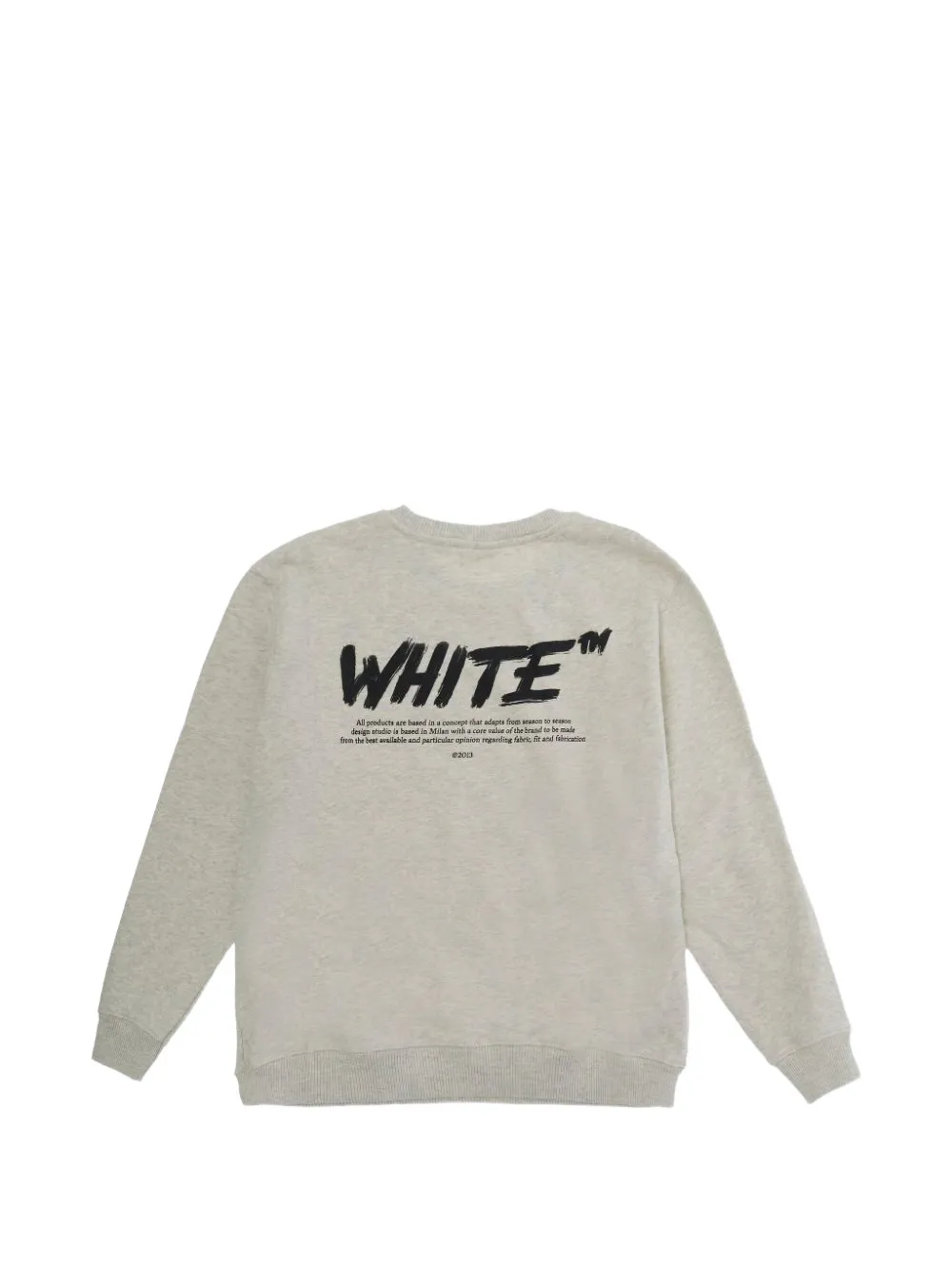 Off-White Kids logo-print cotton sweatshirt Grijs