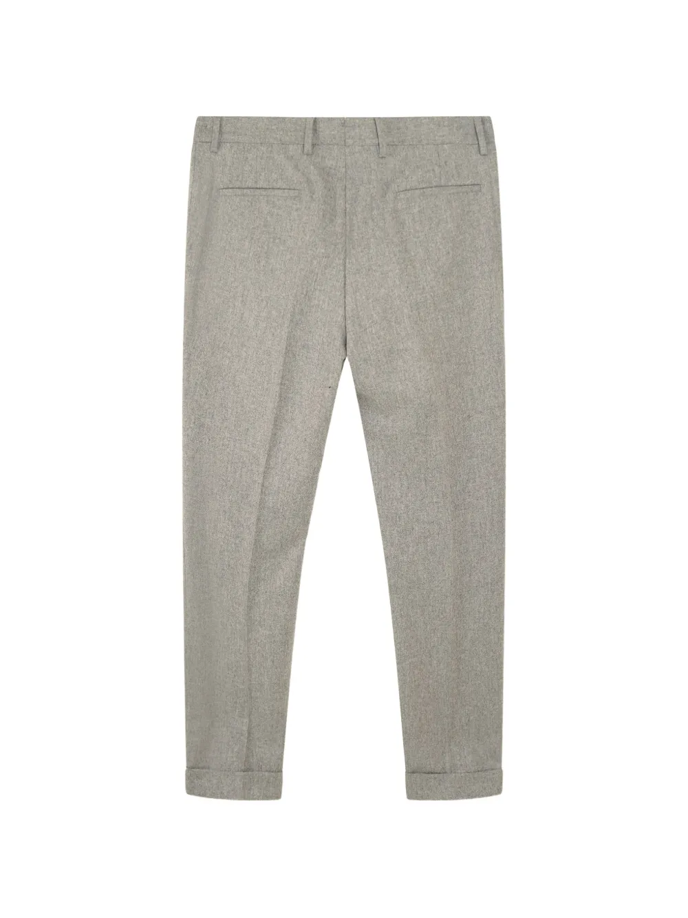 Barba Naples pleated turn-up trousers Grijs