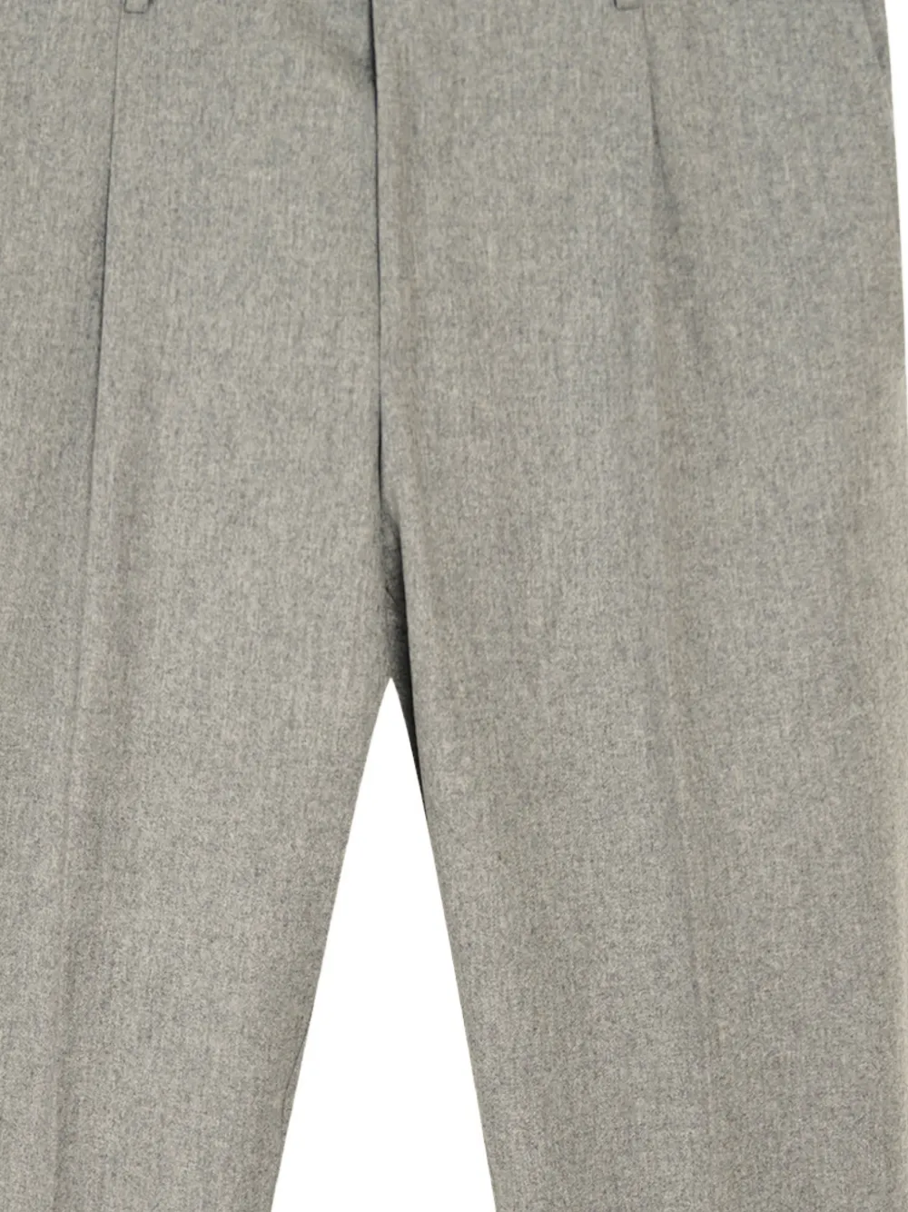 Barba Naples pleated turn-up trousers Grijs