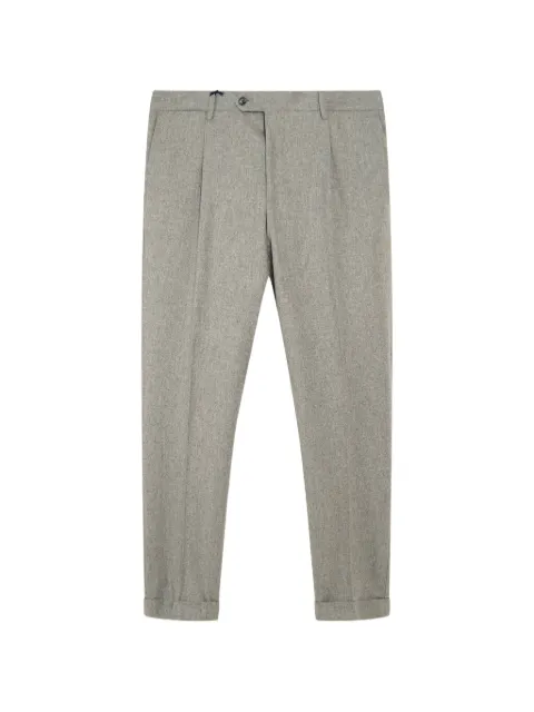 Barba Naples pleated turn-up trousers
