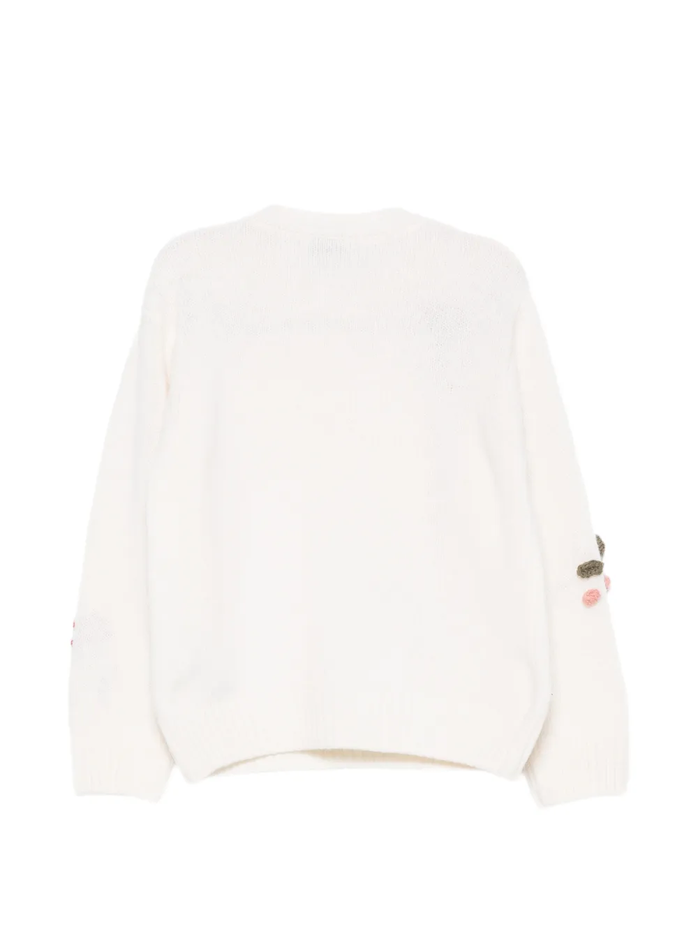 Il Gufo floral-embroidered sweater Beige