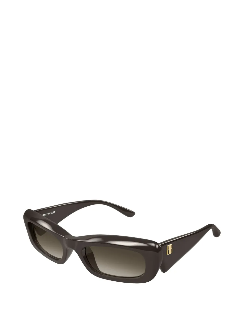 Balenciaga Eyewear Zonnebril met rechthoekig montuur Bruin