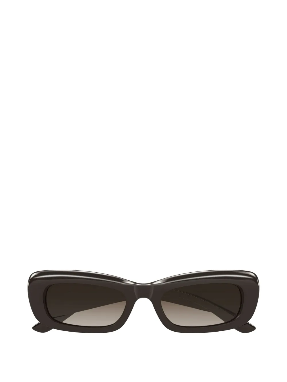 Balenciaga Eyewear Zonnebril met rechthoekig montuur Bruin