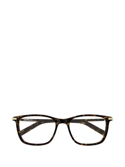 Montblanc lentes con armazón rectangular estilo carey
