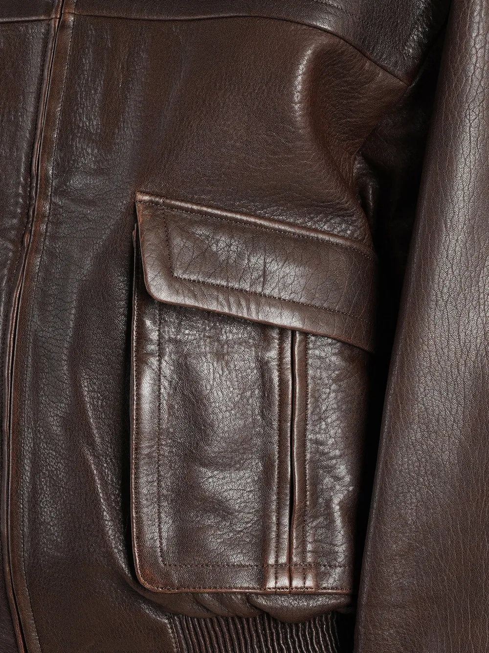 Christopher Esber leather bomber jacket Bruin