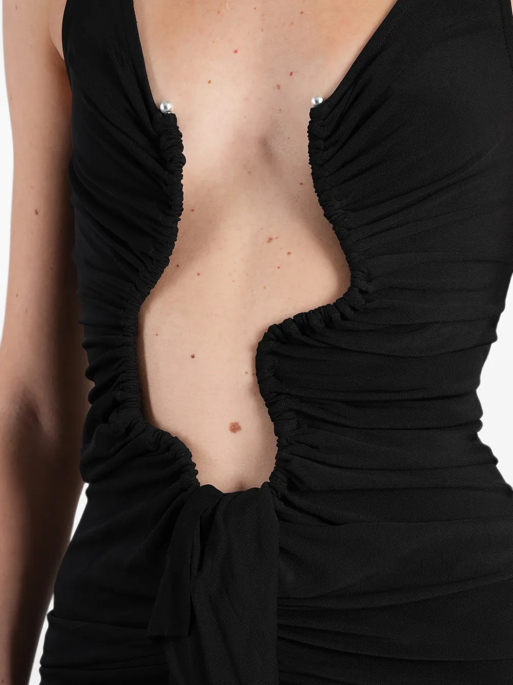 Christopher Esber Salacia ruched cutout mini dress Zwart