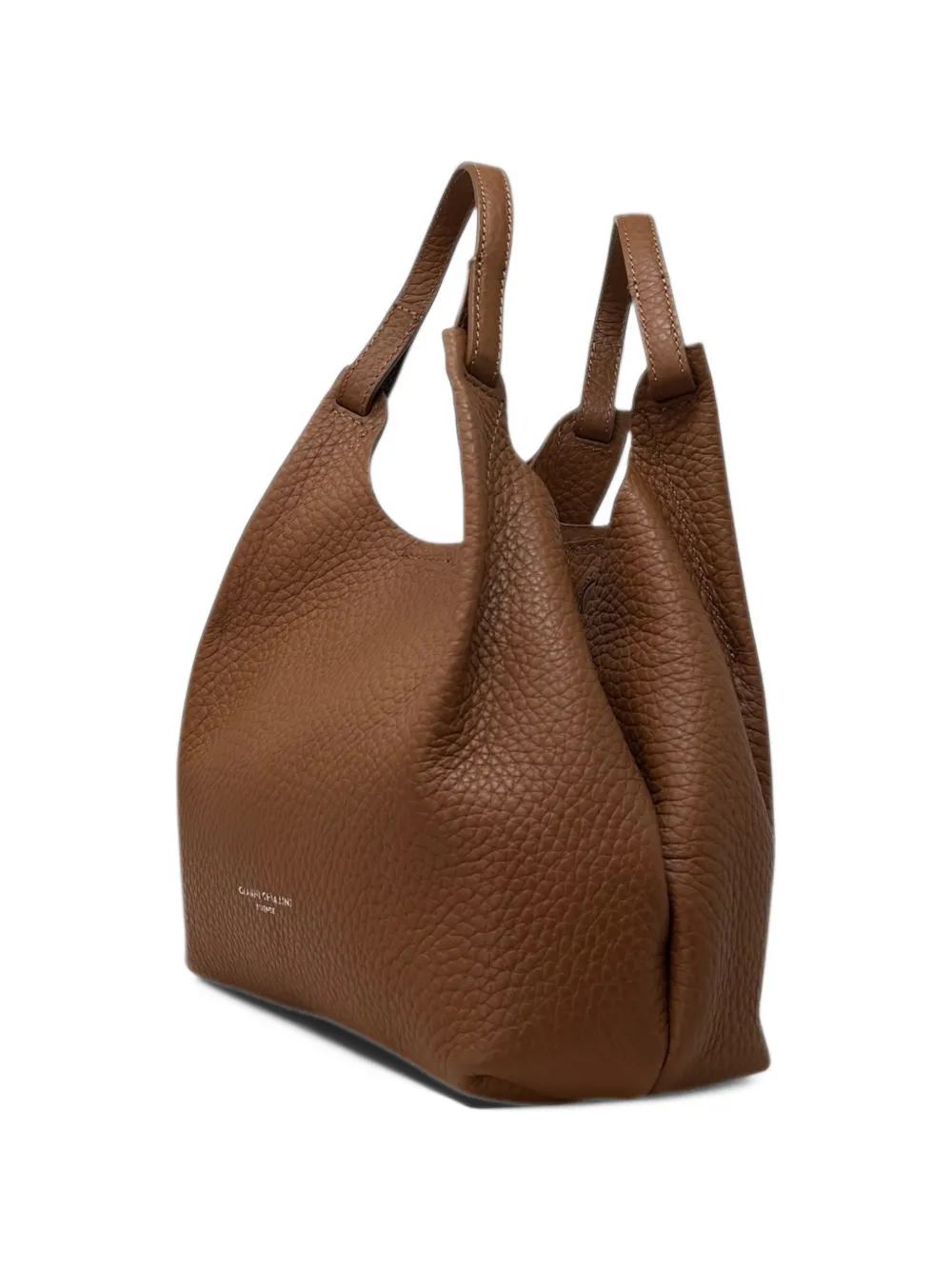 GIANNI CHIARINI medium Dua grained-leather shoulder bag Bruin
