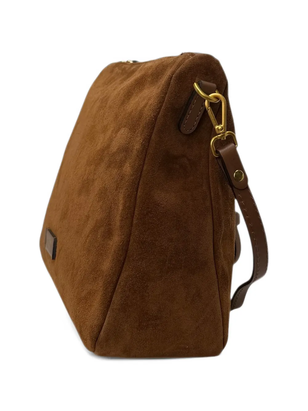 GIANNI CHIARINI Nora suede shoulder bag Bruin