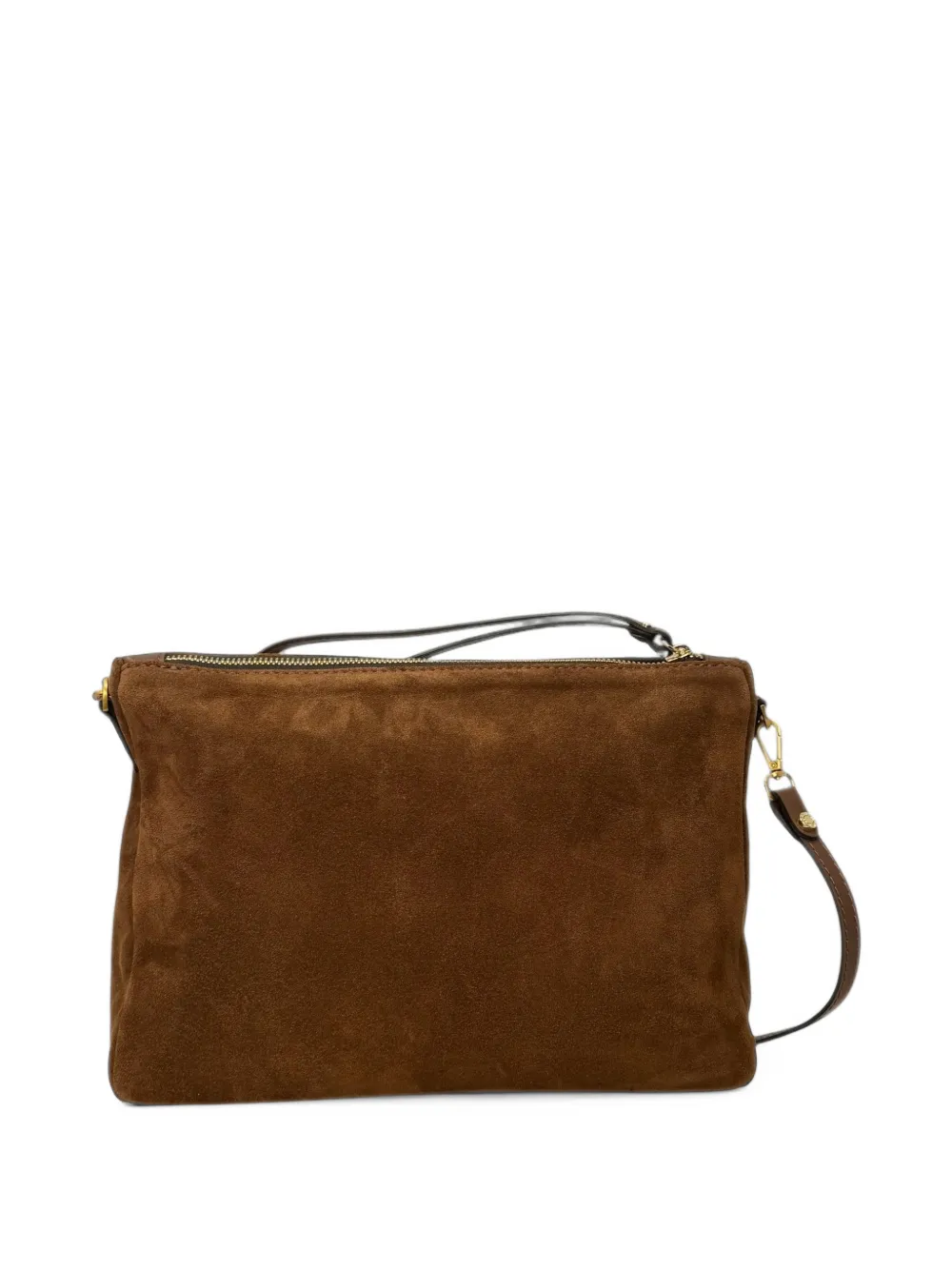 GIANNI CHIARINI Nora suede shoulder bag Bruin