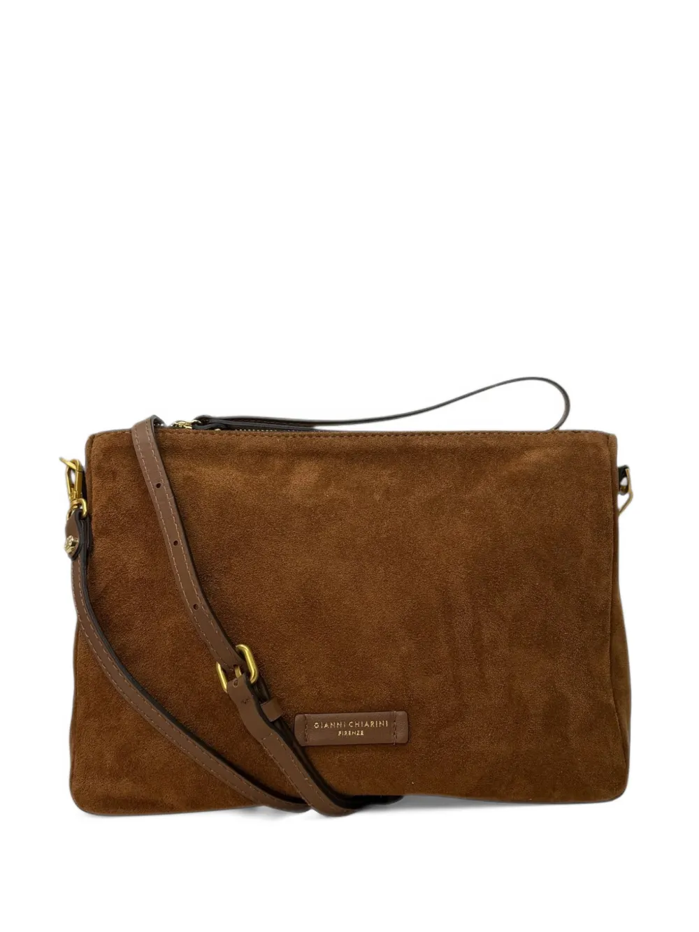 GIANNI CHIARINI Nora suede shoulder bag - Marrone