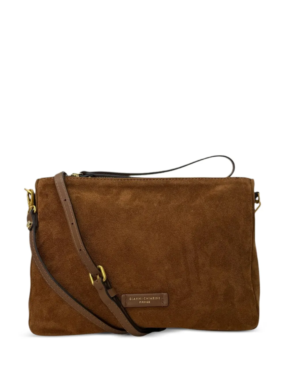 GIANNI CHIARINI Nora suede shoulder bag - Marrone