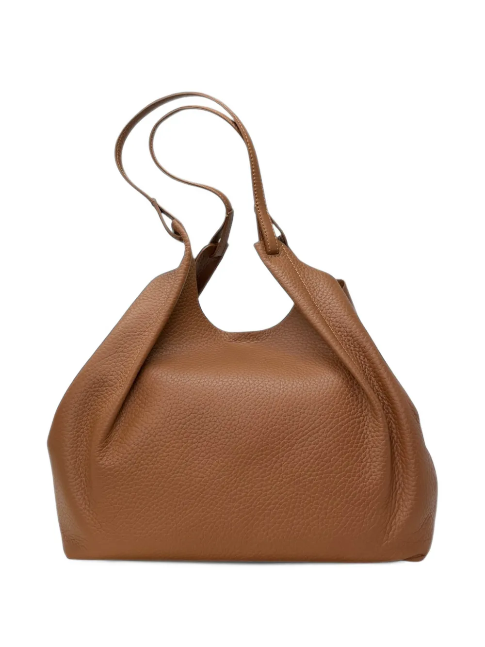 GIANNI CHIARINI large Dua grained-leather shoulder bag Bruin