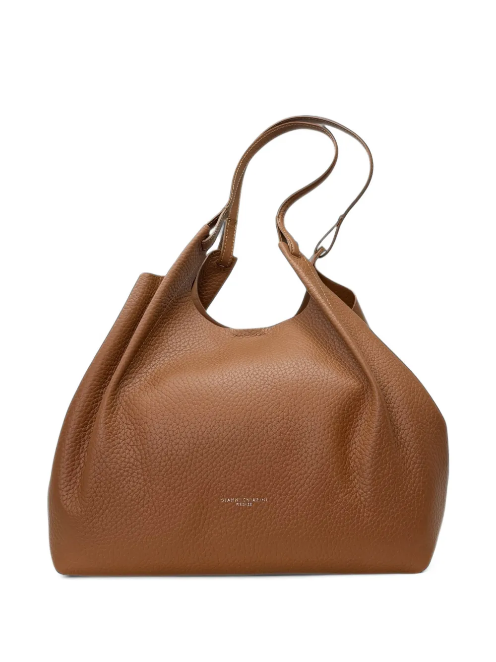 GIANNI CHIARINI large Dua grained-leather shoulder bag - Braun