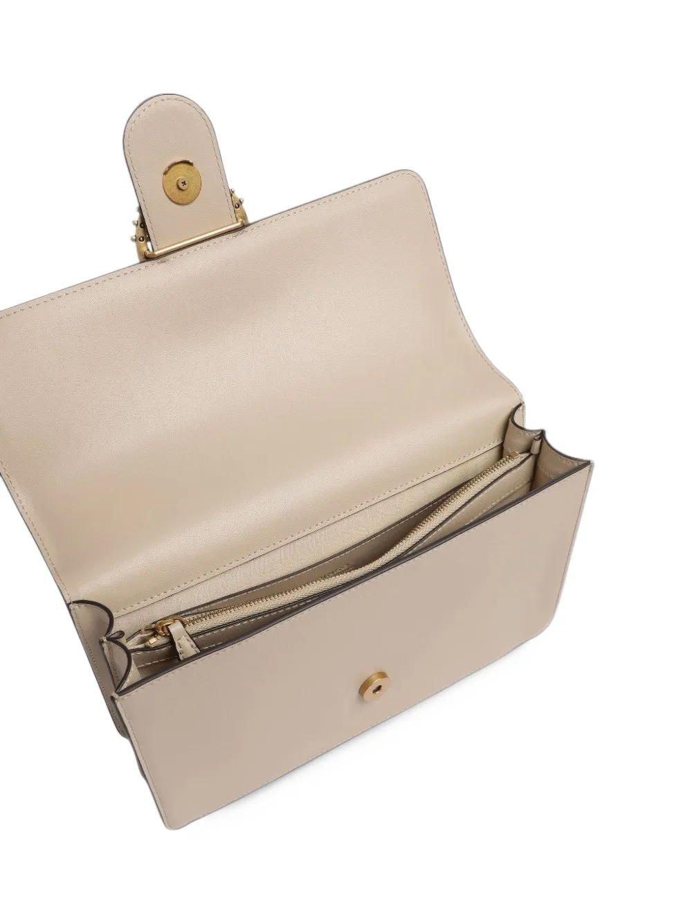 PINKO Love Bag One schoudertas verfraaid met studs Beige