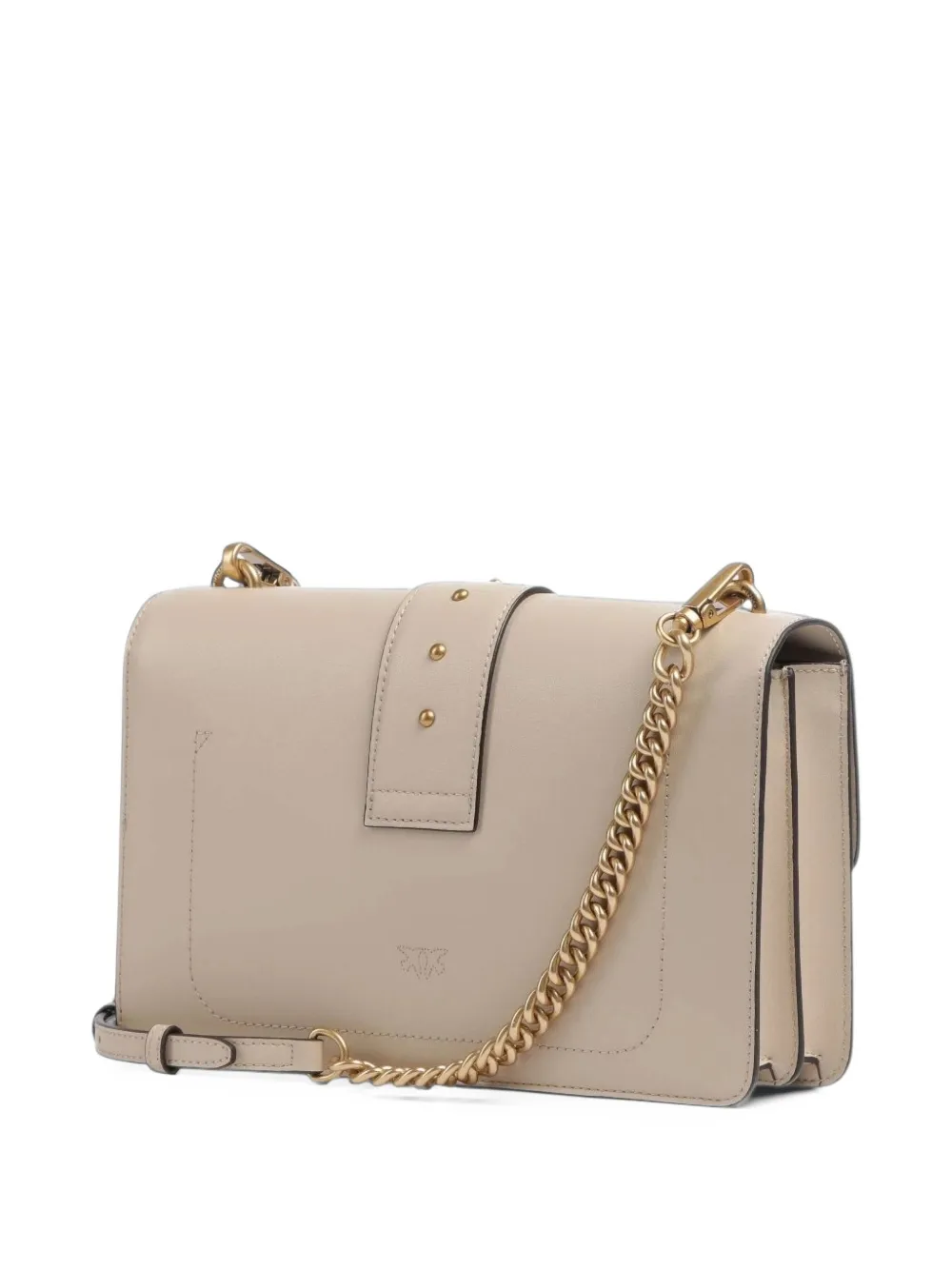 PINKO Love Bag One schoudertas verfraaid met studs Beige