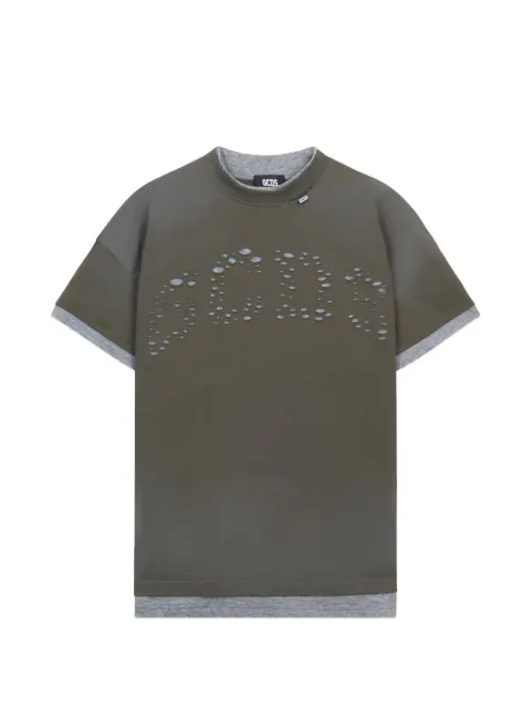 GCDS t-shirt double épaisseur à découpes laser