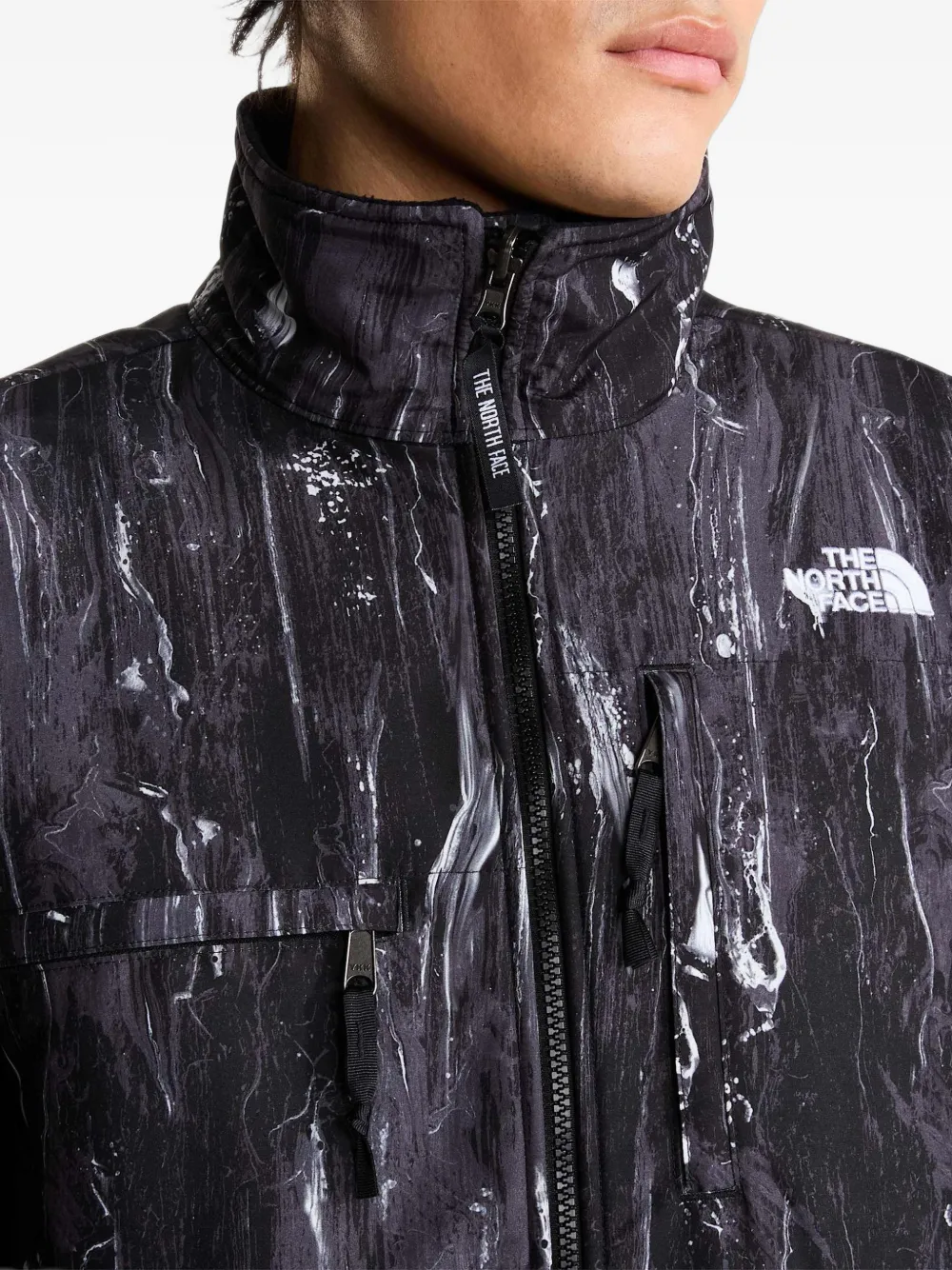 The North Face Denali printed jacket Zwart