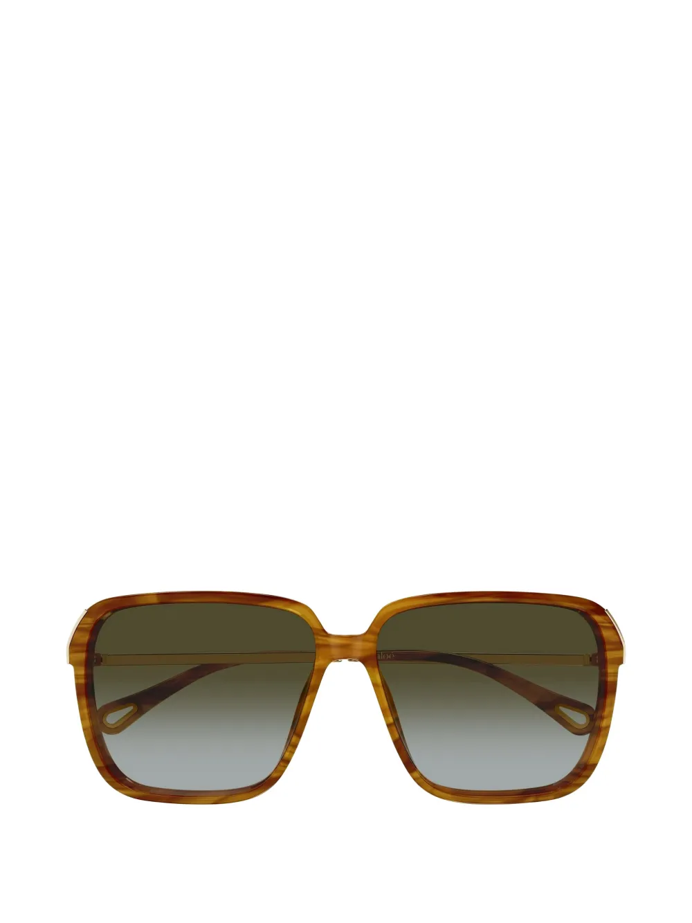 Chloé Eyewear tortoiseshell-effect square-frame sunglasses Bruin
