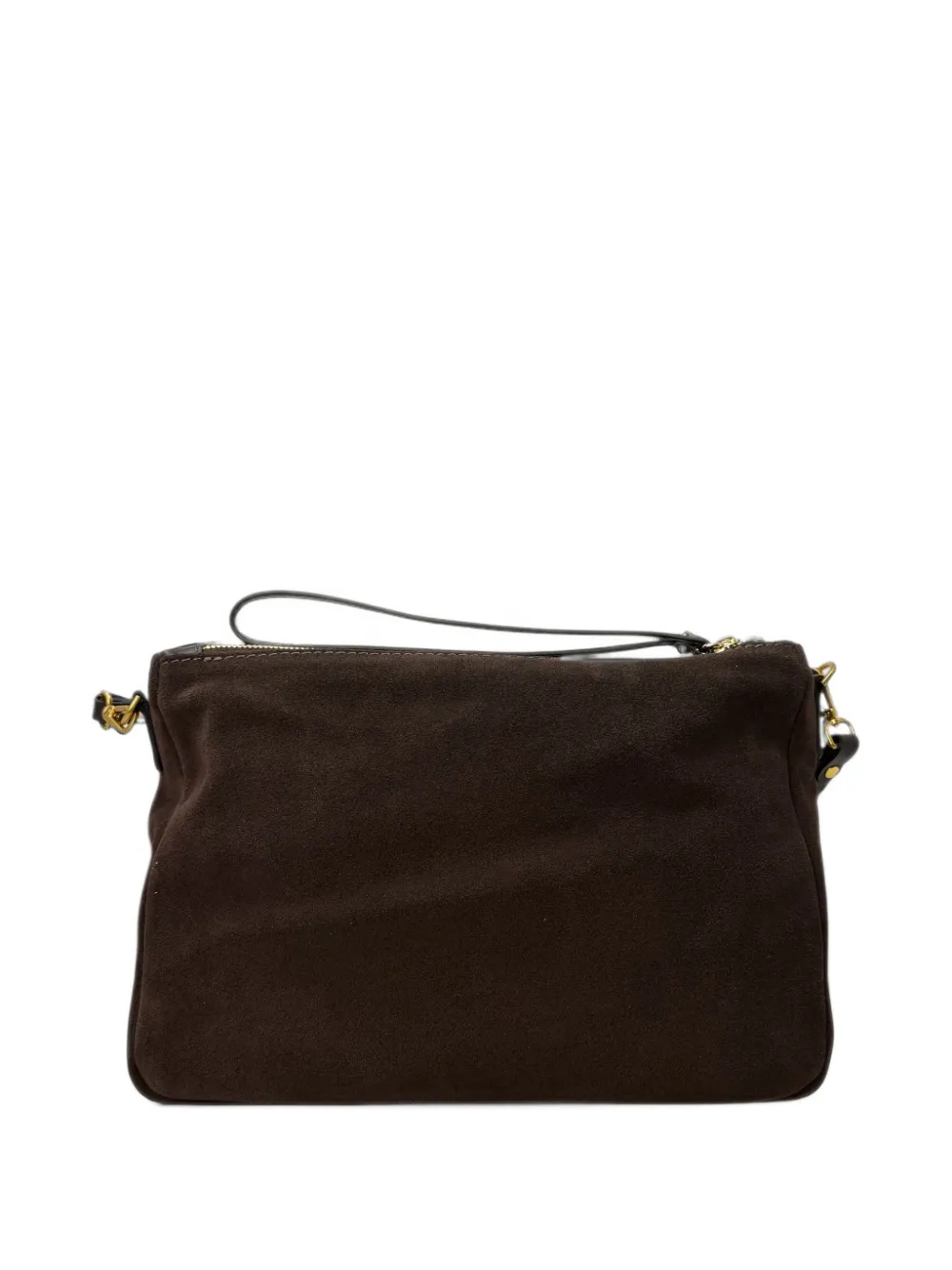 GIANNI CHIARINI Nora suede shoulder bag Bruin