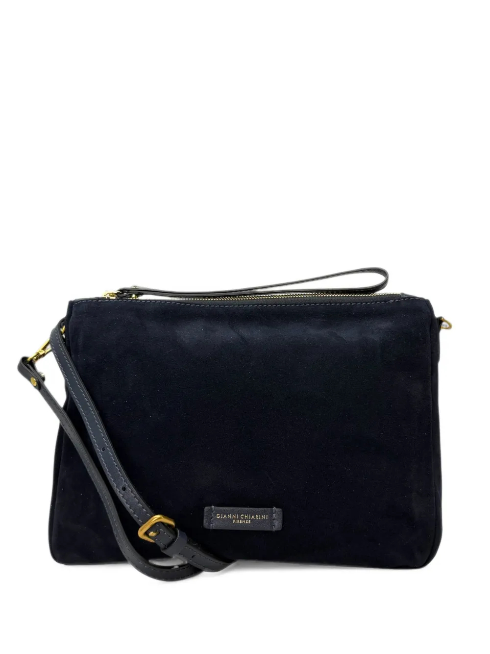 GIANNI CHIARINI Nora leather clutch bag - Nero