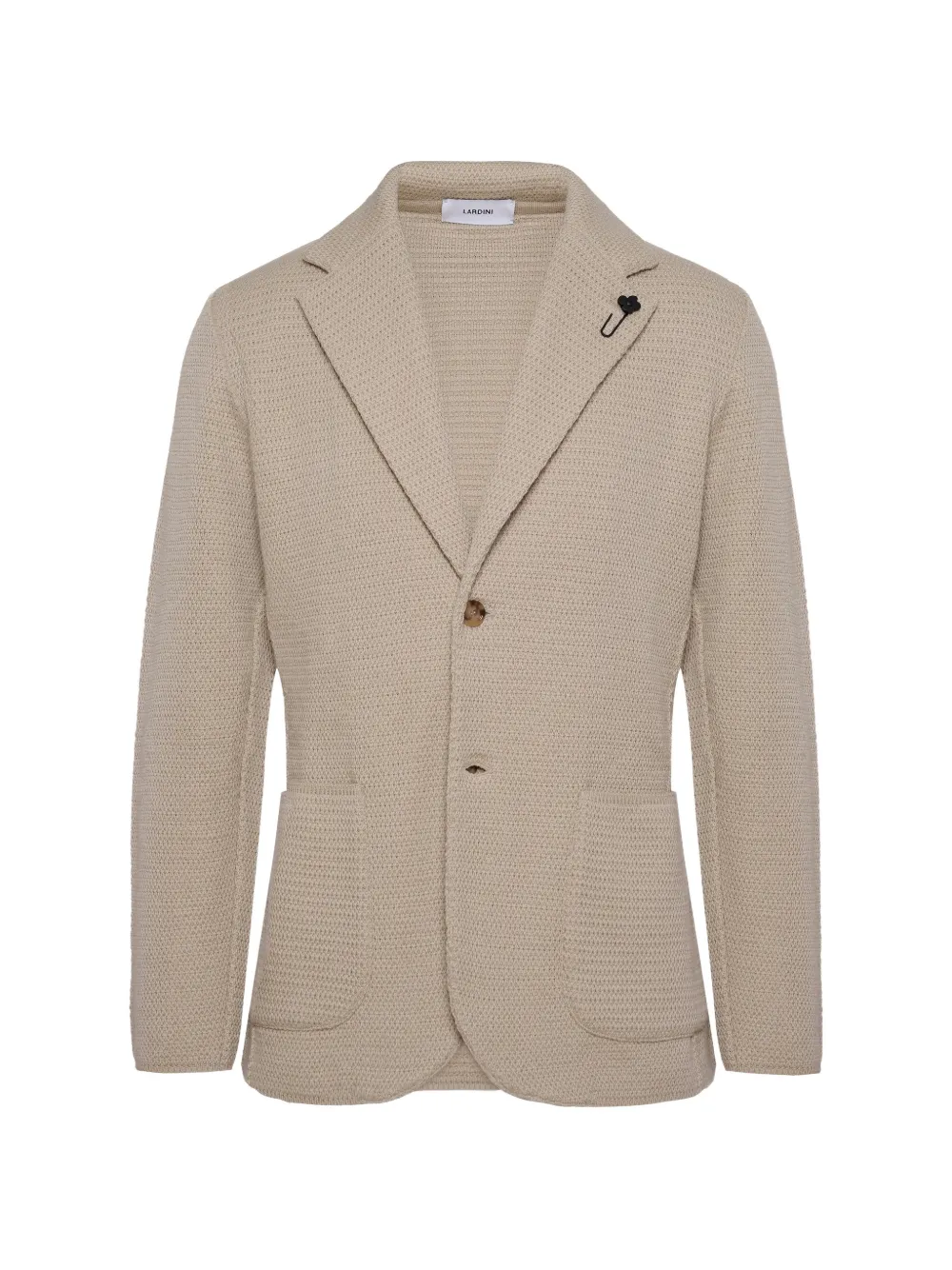 Lardini basket-weave knitted blazer Beige