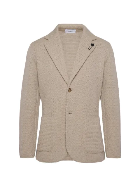 Lardini basket-weave knitted blazer