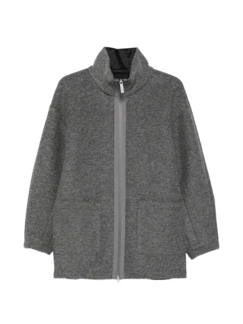 Laminar high-neck zip-fastening jacket