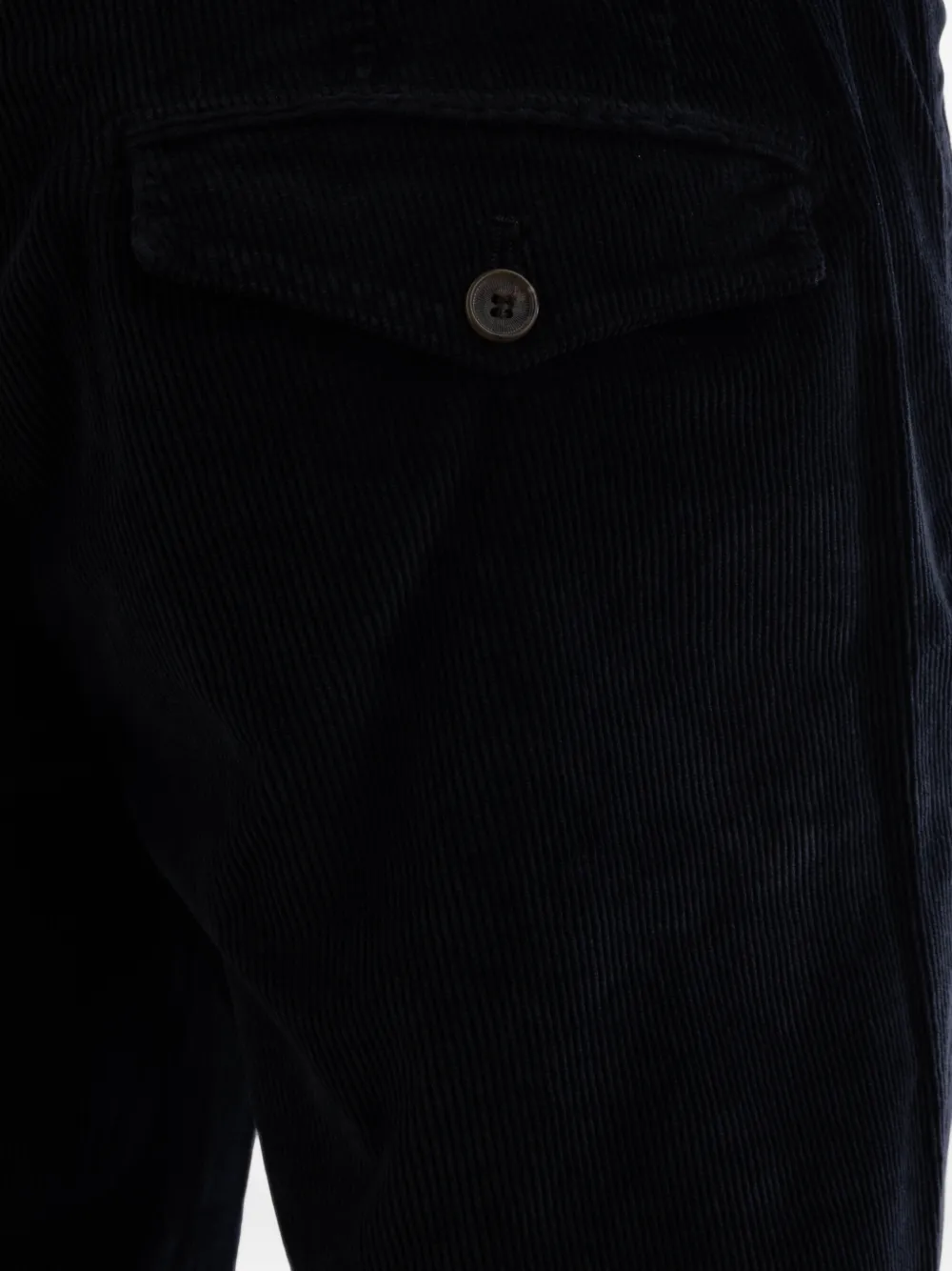 Myths Ribfluwelen plooibroek Blauw