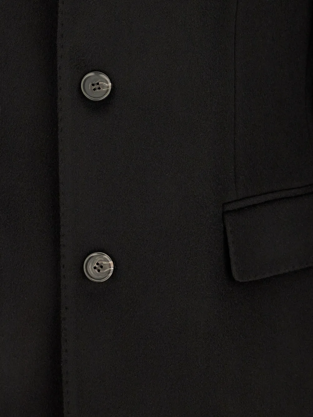 Corneliani single-breasted wool coat Zwart