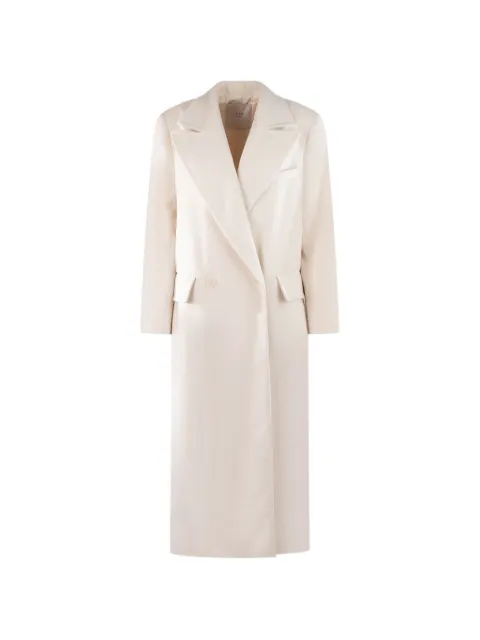 Cruna double-breasted peak-lapels coat