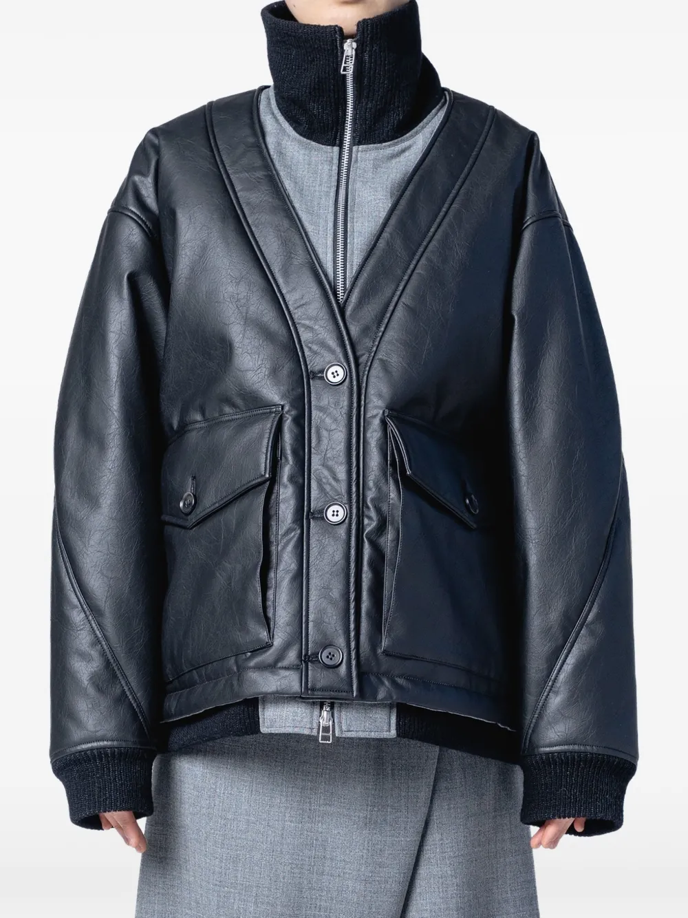 Muller Of Yoshiokubo Skin Layer jas Zwart