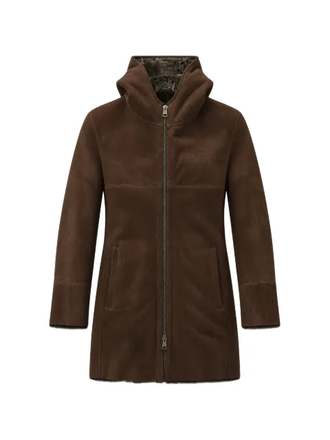 ASPESI hooded suede coat