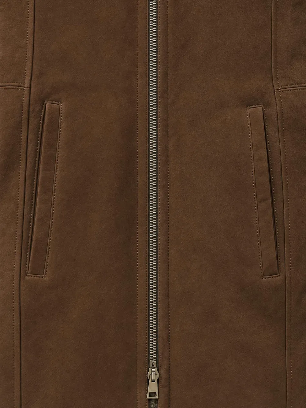 ASPESI hooded suede coat Bruin
