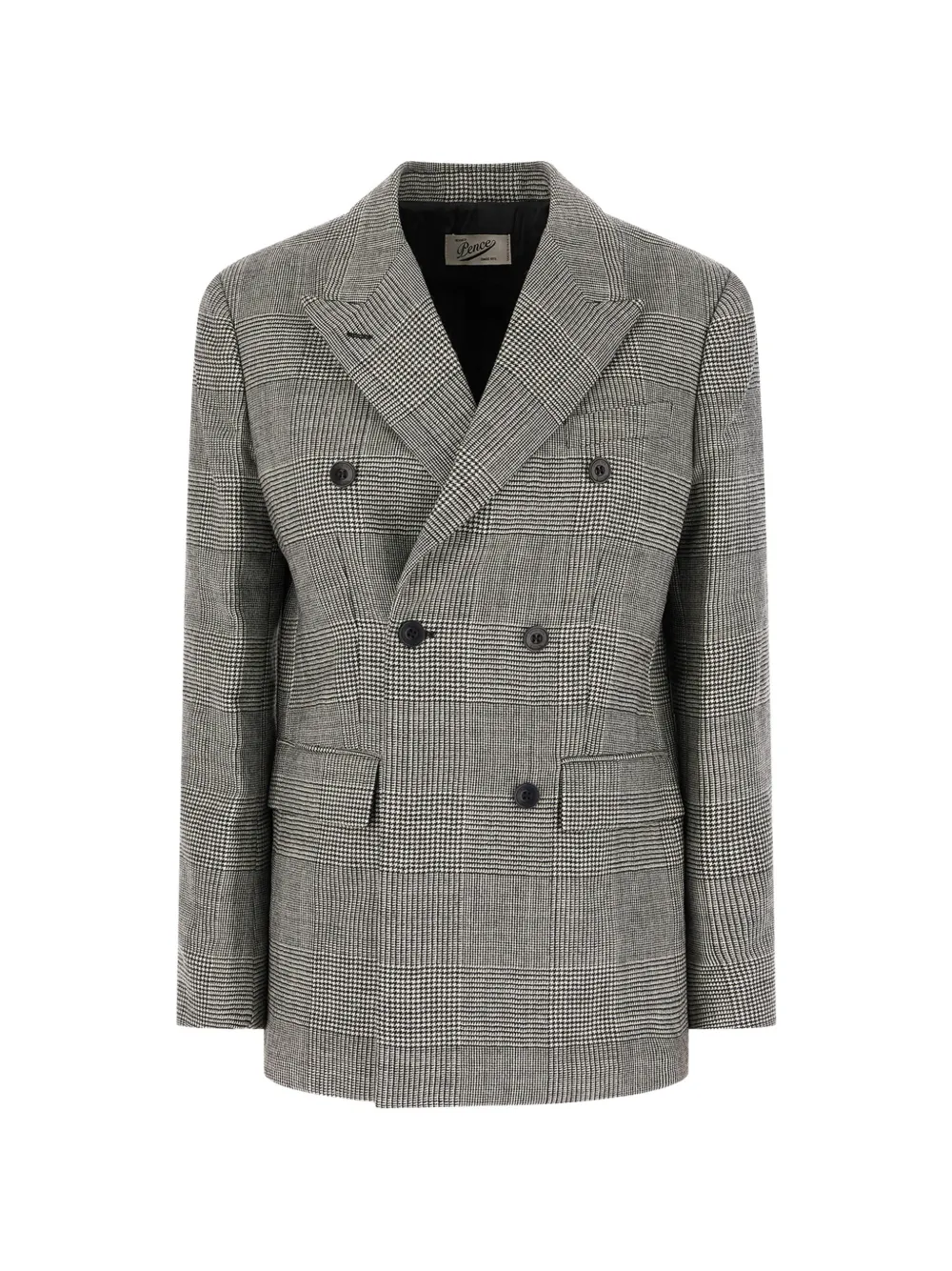 Pence Prince of Wales check double-breasted blazer - Noir Pence Prince of Wales check double-breasted blazer - Noir