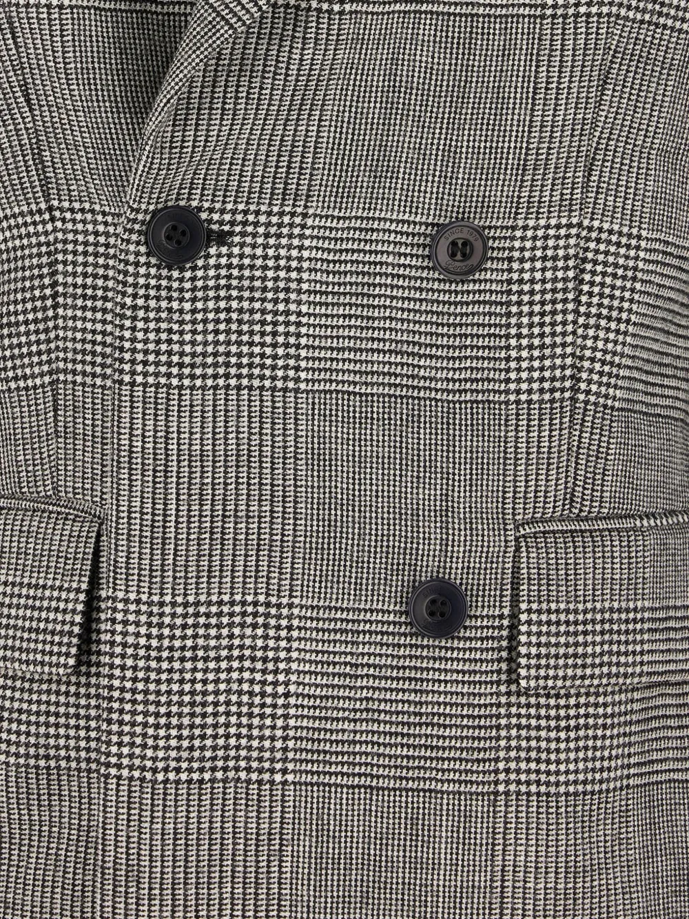 Pence Prince of Wales geruite blazer met dubbele rij knopen Zwart